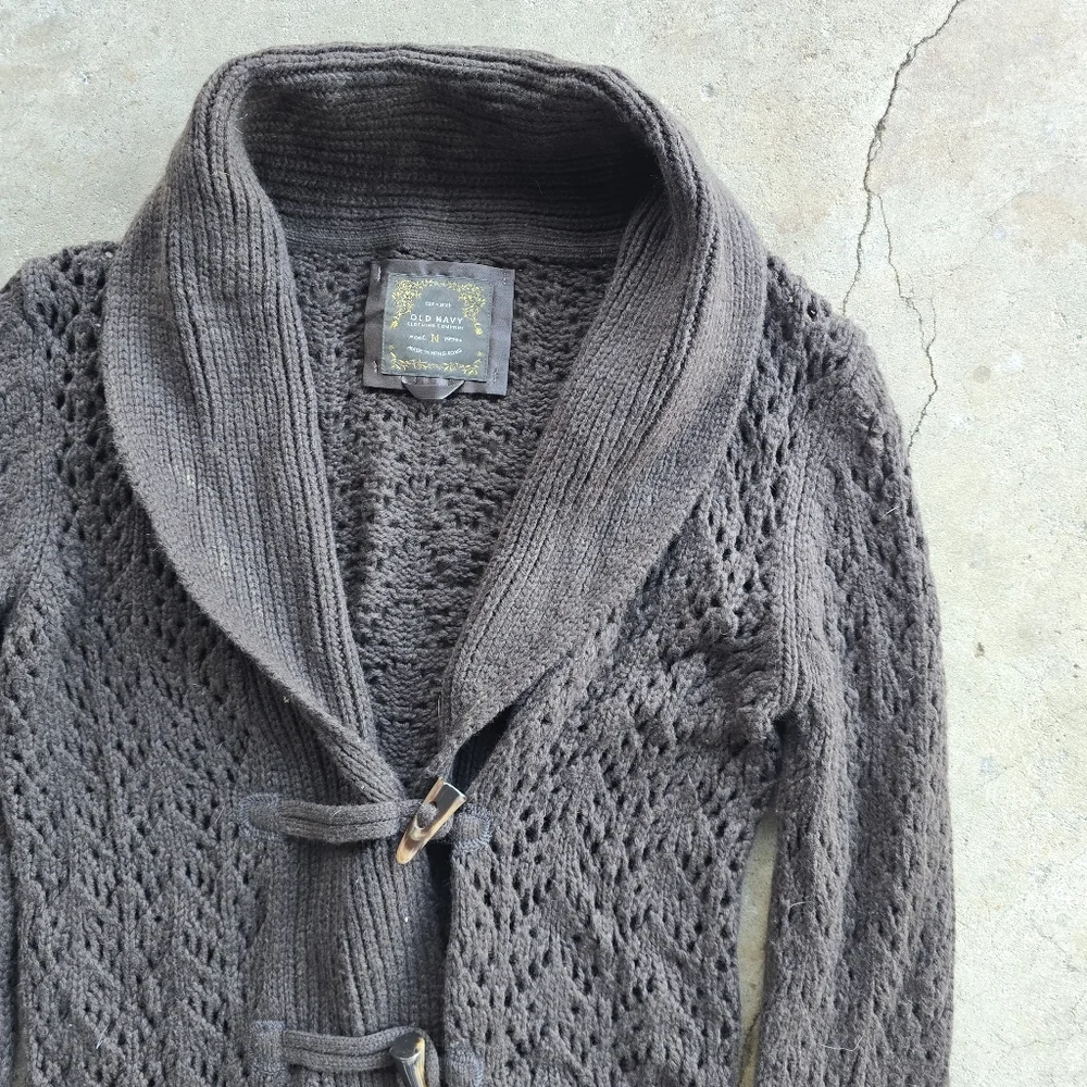 Vintage Old Navy Bella Swan Dainty Sleeve Knit Cardigan Sweater Size M - Picture 2 of 5